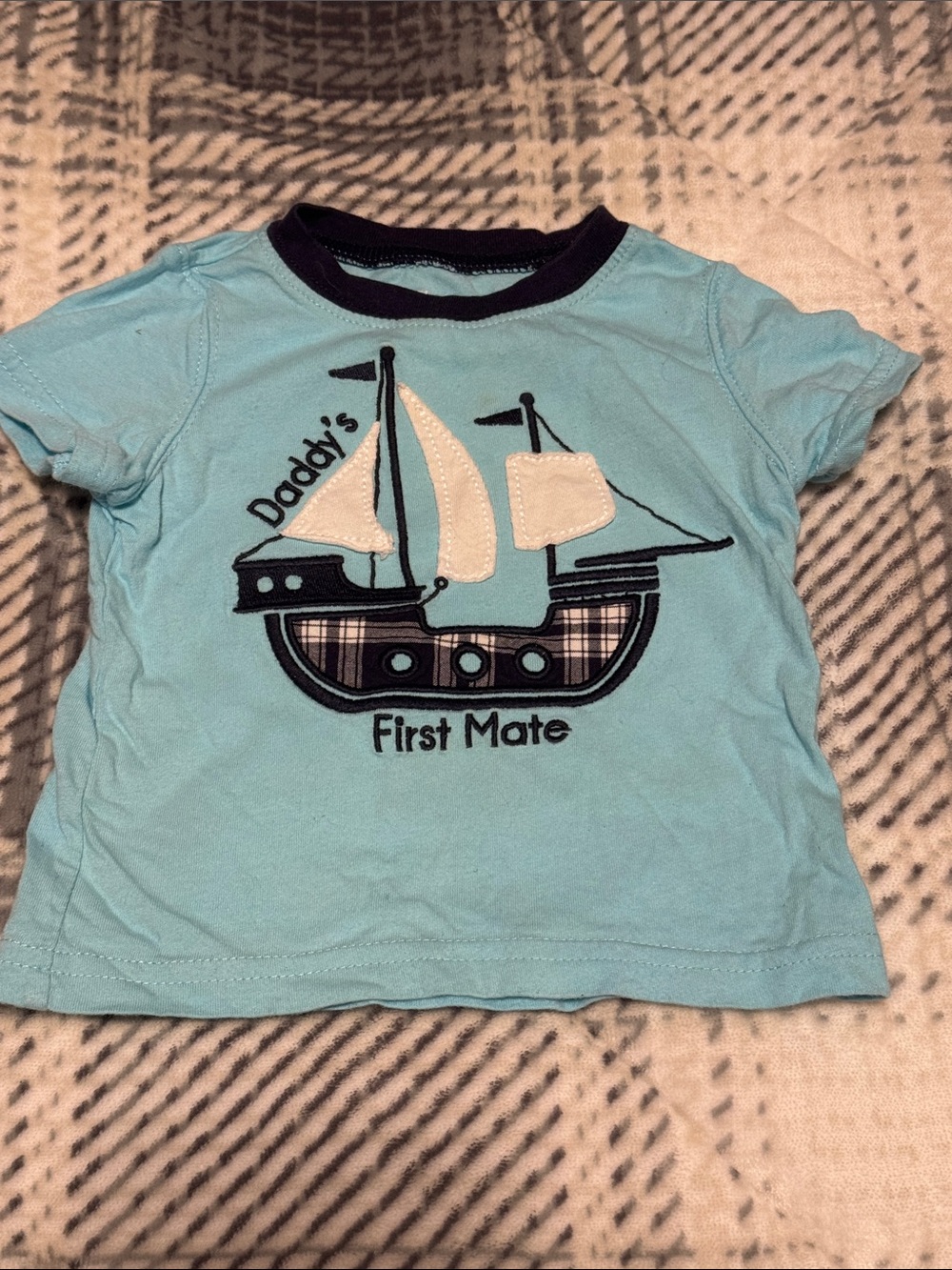 Daddy's First Mate Light Blue Kids Tee